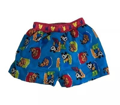 Vtg Disney Baby Mickey Swim Trunks Mickey & Pluto Adorable Size 6-9 Months • $21