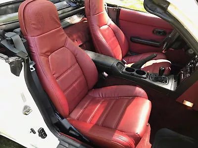 Mazda Miata / MX-5 (1990-2000) Replacement Leather Seat Covers Maroon/Burgundy • $499.95