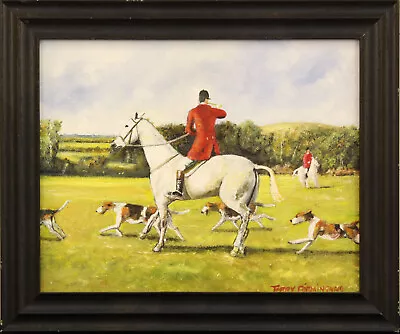 Oil On Board By Terry Birmingham. Hunting Scene • £35