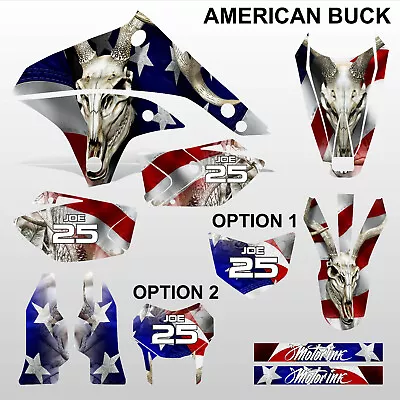 Kawasaki KLX 450 2008-2012 AMERICAN BUCK Motocross Decals Set MX Graphics Stripe • $92