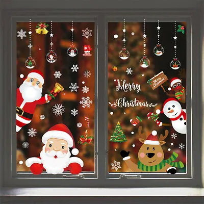 £2.96 • Buy Christmas Xmas Santa Removable Window Stickers Art Decals Wall Home Shop Decor