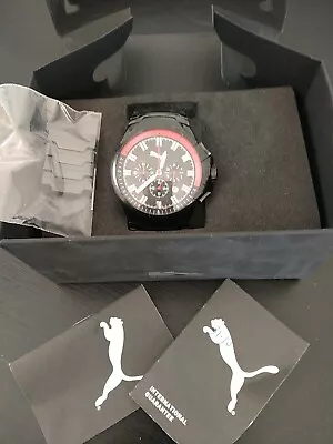 Puma Motorsport  100191   Men's Wristwatch Black & Red  • $111.90