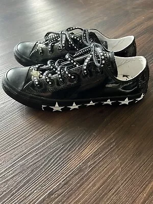 Size 9 Women’s- Converse Miley Cyrus X Chuck Taylor All Star Patent Low Stars W • $45