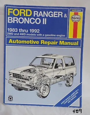 Haynes Ford Ranger & Bronco Ll 1983-92 Auto Repair Manual #36070 (1026) • $14.95