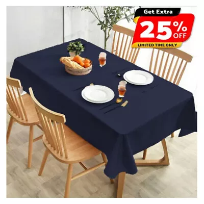 60 X 90 InchTable Cloth For 6 Foot Rectangle Table Heavy Duty Washable Fabric • $30.18