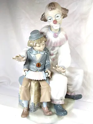LLADRO ZAPHIR Lesson Of Music #701 Clown W/Boy And Concertina. DS07 • $150