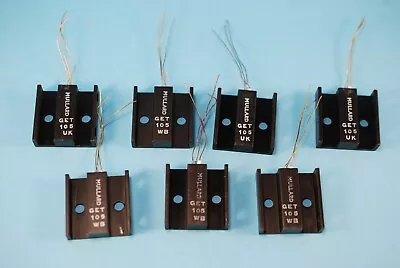 7 Pieces Mullard GET105 NOS PNP Germanium 400 MW Transistors Integral Heatsink • $22