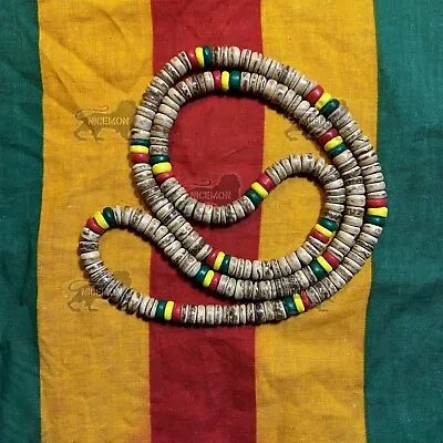 Reggae Bead Necklace Africa Rasta Reggae Rastafari Jamaica Bob 8 MM Beads 32   • $15.99