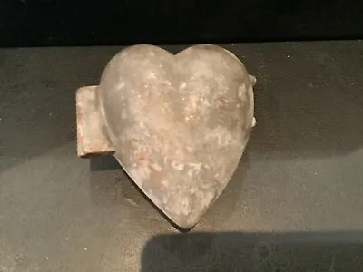 VINTAGE AUTHENTIC E&Co #475 PEWTER HEART ICE-CREAM MOLD NO RES • $17.99