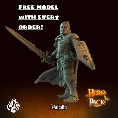 £4.99 • Buy 6K Resin Crippled God Foundry Half Orc Paladin Model For D&D, Role-Play