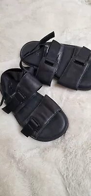 Cos Black Leather Sandals Shoes Size 6 • £9