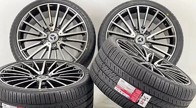 19  Mercedes Benz Wheels Rims Tires Fit S550 Amg S63 C63 C E Set 4 Black Machine • $1799