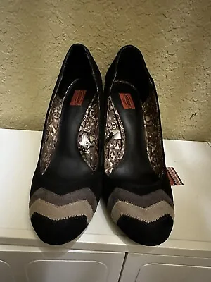 Missoni Black Brown Suede Pumps Heels Shoes Women's 8 (SW37) • $29.99