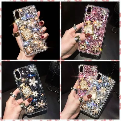 For IPhone 13 Pro Max 12 11 X 14 15 Bling Glitter Rhinestone Flower Diamond Case • $15.03