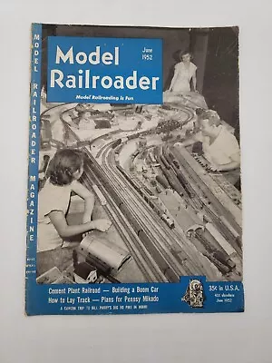 Vintage Model Railroader Magazine - June 1952- Train Hobbyist Miniature • $3.99