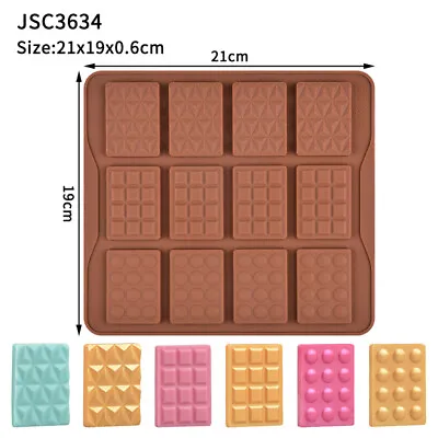£4.99 • Buy Silicone Chocolate Bar Mould Waffle Cookie Candy Mold Ice Cube Tray Baking Mold