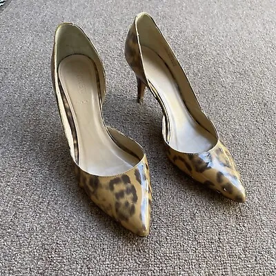 J. Crew Women’s Leopard Heels Shoes Size 9 Patent Leather Pointed Toe • $13.80