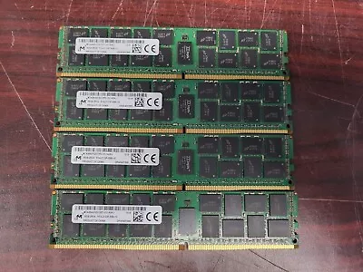 Micron (4X16GB) 64GB 2RX4 PC4-2133P-RB0-10 Registered ECC Memory #73 • $54.99