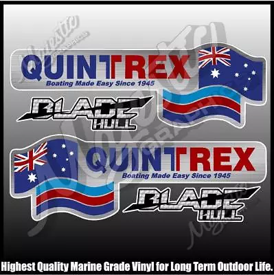 $39.60 • Buy QUINTREX - BLADE HULLS - Set Of 4 Decals - BOAT DECALS