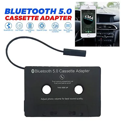 Bluetooth 5.0 Car Audio Stereo Sound Cassette Tape Adapter MP3 Hands-Free Auxgt • $9.99