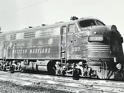 DH) Artistic Photograph 1974 Western Maryland Railroad Train Engine 237 • $14.50