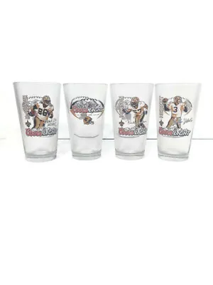 $39.99 • Buy New Orleans Saints Coors Light Drinking Glasses Lot Of 4  Hebert, Jackson, Deuce