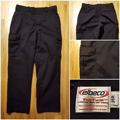 $15.99 • Buy Elbeco TekTwill 35R (34 X 31.5 ) Response Tactical Cargo Pants Navy Blue 65/35%