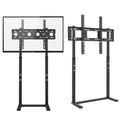 117/132cm Tall Floor TV Stand With Bracket Mount 32-100 Inch Height Adjustable • £54.99