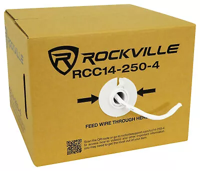 Rockville RCC14-250-4 CL2 Rated 14 AWG 250' 4 Conductor CCA Speaker Wire In-Wall • $59.95