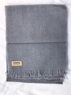 Vintage 100% Wool Sammy Scarf Grey • £7.50