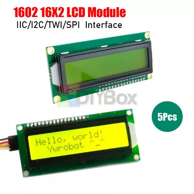 5Pcs 162 1602 LCD W/ Keypad Shield Board Yellow Backlight Fit For Arduino Robot • $16.58