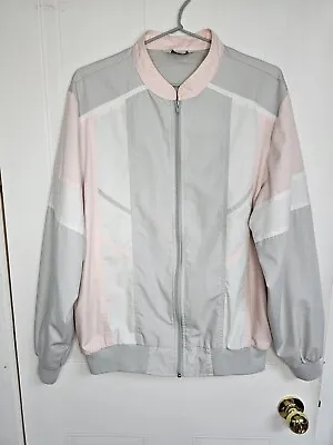 Vintage Gabicci Jacket Size Medium Pink Grey Harrington Mod Coat • £19.50