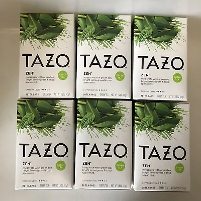 £28.03 • Buy TAZO ZEN Box With 20 Green Tea Bags, Pack Of 6, 118 Tea Bags In Total
