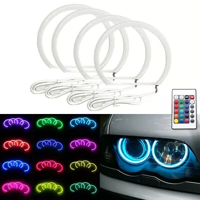 131MM RGB Halo Ring Cotton Light SMD LED Angel Eyes For BMW E36 E38 E39 E46 M3 • $36.99