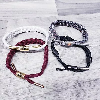 Trendy RASTACLAT Bracelets Lot White Gray Burgundy Black Braided Wristband • $15.99