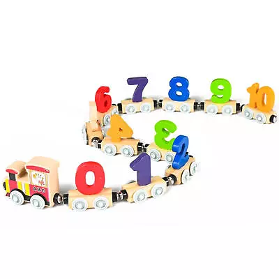 Wooden Magnetic Digital Early Education Trackless Numbers Trains Set Lot U5 • $27.38