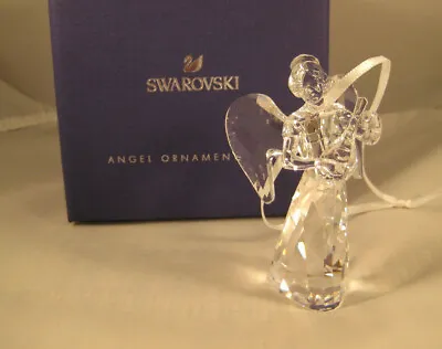 $165 • Buy Swarovski Faceted Crystal Annual Ed.  Holiday Angel  W/Lyre Harp 2018 MIB
