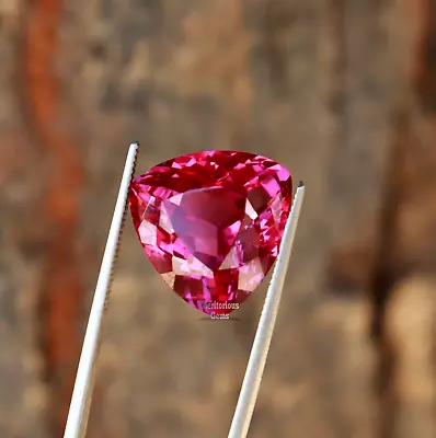 5.60 Ct Natural Pink Spinel Certified Loose Gemstone AAA+ Trillion Cut Spinel • $31.19