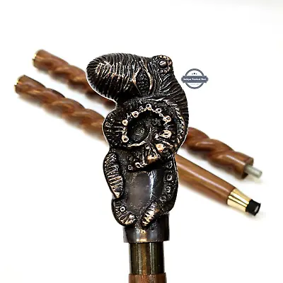 $32 • Buy Antique Style Wooden Walking Stick Cane Octopus Handle Vintage Party Gift