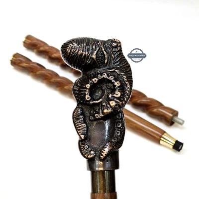$32 • Buy Antique Style Wooden Walking Stick Cane Octopus Handle Vintage Party Gift