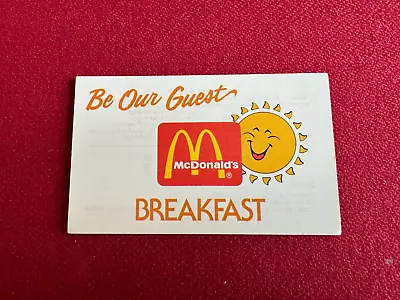 1993 McDonald's  Free Breakfast  Coupon (Scarce / Vintage) • $25