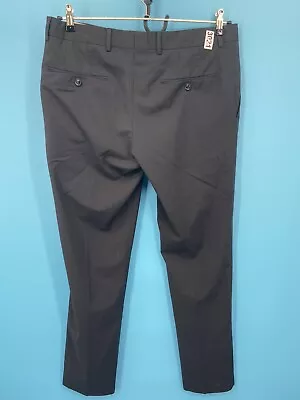 Zara Man Pants 32x34 Black Chinos Dress Stretch Low RIse Flex Golf Flat Slacks  • $22.21