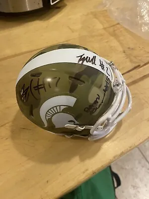 2023 Michigan State Football Signed Mini Helmet Tyrell Henry Glover Mosley • $63.99