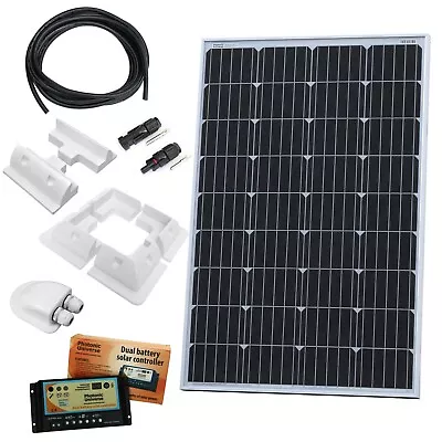 120W 12V Dual Battery Solar Panel Charging Kit For Motorhome/camper/caravan/boat • £259.99