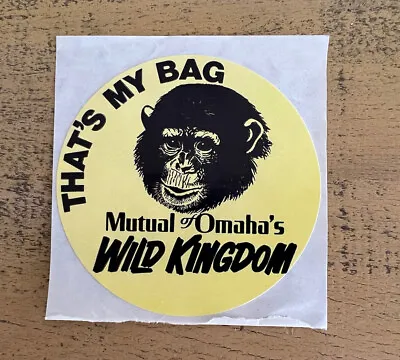 Mutual Of Omaha Wild Kingdom Monkey Luggage Label Not Sticky Vintage • $7.99