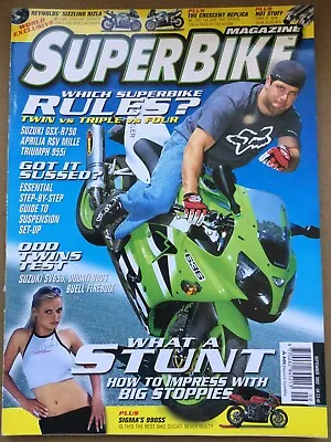 Superbike Magazine - September 2002 - GSX-R750 V RSV Mille V 955i Firebolt • $9.32
