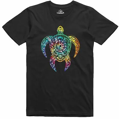 Hippie Tie Dye Style Psychedelic Turtle Nature 100% Cotton Regular Fit T Shirt • £11.99