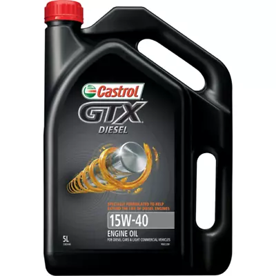 Castrol GTX Diesel 15W-40 Engine Oil 5L - 3383440 • $54.99