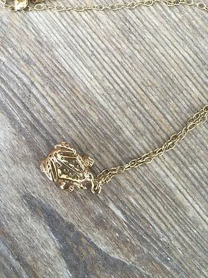 2a J. Crew Frog Gold Colored Necklace Pendant Flawless • $40