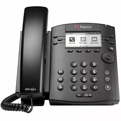 Polycom HD VOICE  Business Media 6-line Desktop Phone  WITH Power Supply VVX310 • $37.94